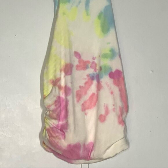 Afrm Tie-Dye Side Ruching Ribbed Racerback Tank Top - Picture 6 of 11